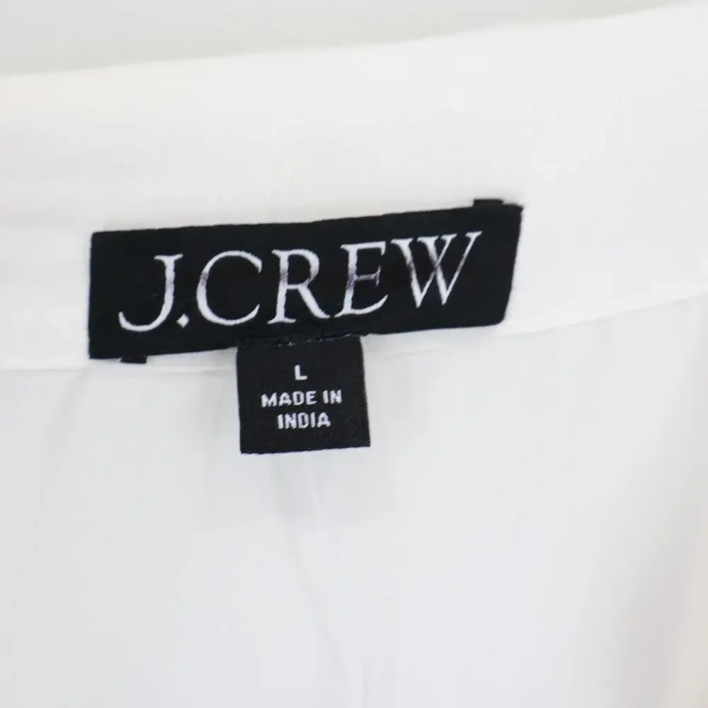 J.Crew Sorrento Dress Cotton Voile White Size Large NWT